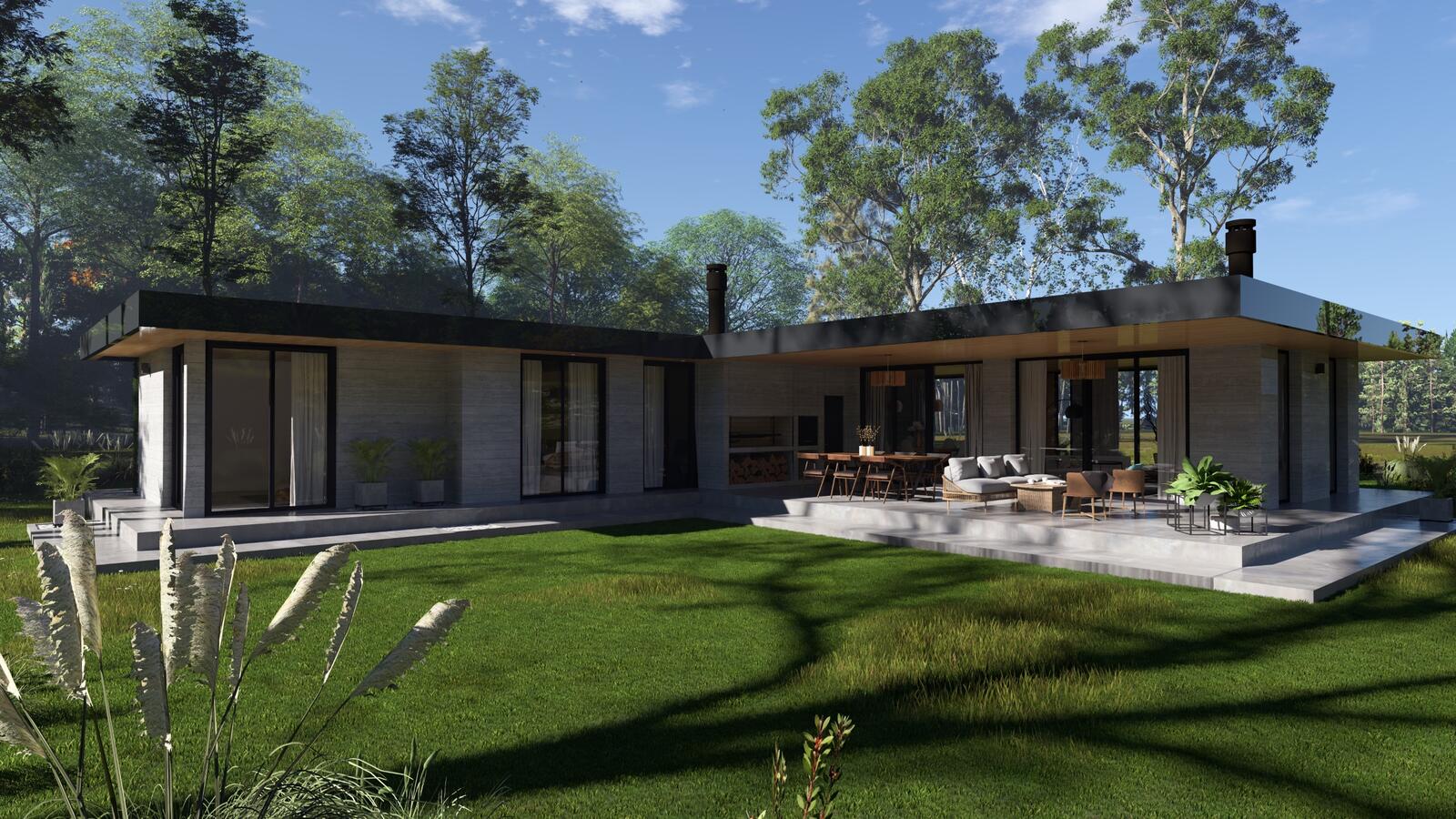 Casa JN estilo minimalista 308m² 4 habitaciones El Salvaje obra en ejecución